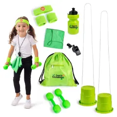 Complete Children's Exercise Kit: Fun, Interactive Workout Set with Barbells, Stilts & Accessories for Engaging Physical Activity and Family Fitnes