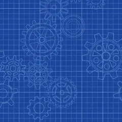 Bulletin Board Art Paper, Gears, 48" x 50', 1 Roll