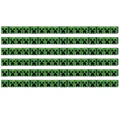 Minecraft Creeper Lineup Wide Trim, 37 Feet Per Pack, 6 Packs