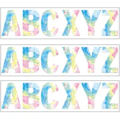 Fluorescent Tie-Dye 7" Deco Letters, 129 Per Pack, 3 Packs