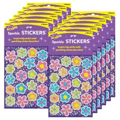 Flower Power Sparkle Stickers&reg;-Large, 40 Per Pack, 12 Packs