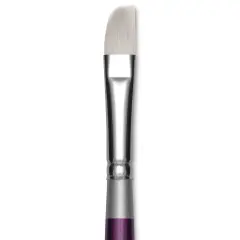 Silver Brush Silver Silk 88 Synthetic Brush - Short Handle, Soft Curve, Size 12