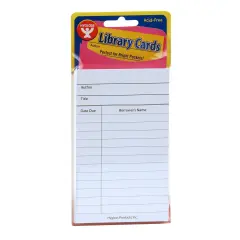Library Cards, White, Pack of 500