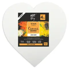 Little Birdie Canvas Board Heart 12" 4/Pkg-12"