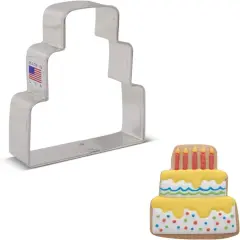 Ann Clark Tiered Wedding Cake Cookie Cutter, 3.75"