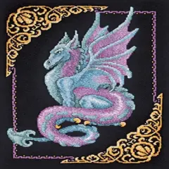 Janlynn Counted Cross Stitch Kit 11"X15"-Mythical Dragon