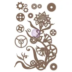 Prima Marketing Inc Finnabair Decorative Chipboard - Steampunk Flowers - 13 Pcs 655350968892