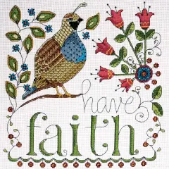 Design Works Counted Cross Stitch Kit 10"X10"-Heartfelt Have Faith
