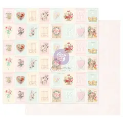 Prima Marketing Inc Magic Love Collection 12x12 Sheet - Love Stamps - 10 Sheet W/ Foil Details / Paper 655350996659