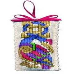 Textile Heritage Lavender Sachet Counted Cross Stitch Kit - Celtic Bird Multicolor