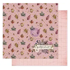 Prima Marketing Inc Hello Pink Autumn Collection 12x12 Sheet - Grateful Hearts -, 12"x12" With Foil Detail 655350850029 (10 SHEETS)