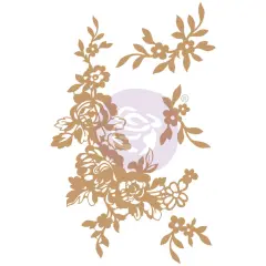 Prima Marketing Inc Chipboard Diecut - Beautiful Fleur - 4 Pcs, 1.5-7 655350647377