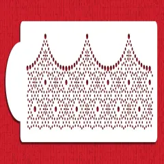 Ella's Pearl Embroidery Cake Stencil | C862 by Designer Stencils | Cake Decorating Tools | Baking Stencils for Royal Icing, Airbrush, Dusting Powder | Reusable Plastic Food Grade Stencil for Cakes | Easy to Use & Clean Cake Stencil