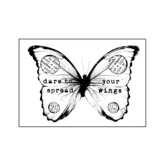 Prima Marketing Inc Wood Mounted Stamps-Butterfly 655350962098