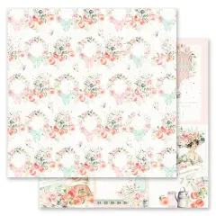 Peach Tea - Collection 12x12 Sheet - Sweet Lovin' - 12x12 in, w foil details (10 SHEETS)