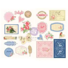 Prima Marketing Inc Julie Nutting Frayed Denim Collection Chipboard Stickers - 21 Pcs 655350913304