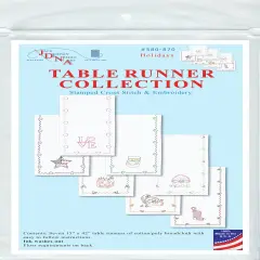 Jack Dempsey Stamped Table Runner/Scarf Collection 15"X42"-Holidays