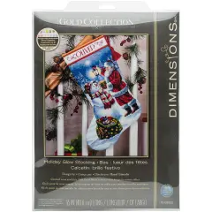 Dimensions Gold Collection Counted Cross Stitch Kit 16" Long-Holiday Glow Stocking