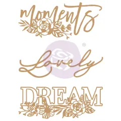 Prima Marketing Inc Chipboard Diecut - Words To Live By Ii - 3 Pcs, 4.2-4.6 655350647407