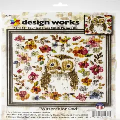 Design Works Counted Cross Stitch Kit 10"X10"-Owl