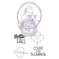 Prima Marketing Inc Julie Nutting Doll Stamp - Hello Fall - 1 Stamp 5.25x8In Sheet Size 655350913229