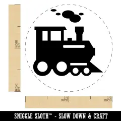 Locomotive Railway Train Engine Self-Inking Rubber Stamp for Stamping Crafting Planners Green