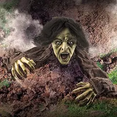 PREXTEX Halloween Outdoor & Indoor Decoration - Zombie Groundbreaker - The Best Scary Graveyard Decoration for Halloween, Life Size Zombie Halloween Decorations