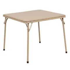 Emma and Oliver Kids Folding Game and Activity Table - Toddler Table for Daycare Center Tan
