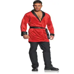 Men's Millionaire Mansion Red Smoking Jacket Costume