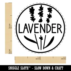 Lavender Text with Image Flavor Scent Herb Flower Self-Inking Rubber Stamp for Stamping Crafting Planners Red
