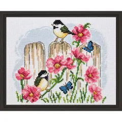 PerminMousewhite Birds Kit & Frame Counted Cross-Stitch Multi