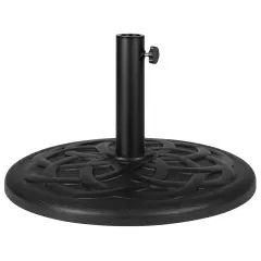 Merrick Lane 30 LB. Universal Cement Patio Umbrella Base with Weatherproof Polymer Coating Black