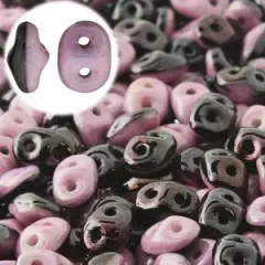 Superduo, Duets Black/White Lilac Luster, SD03849-14494, 50 grams