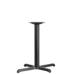 Emma and Oliver 23.75'' x 30'' Restaurant Table X-Base with 3'' Dia. Table Height Column Black