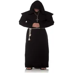 Men's Black Religious Monk Robe Costume