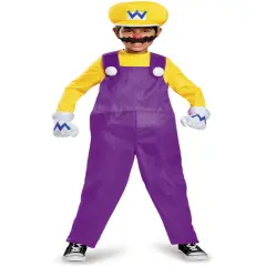Child's Boys Deluxe Nintendo Super Mario Brothers Wario Costume