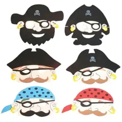Set of 12 New Halloween Costume Party Foam Pirate Masks