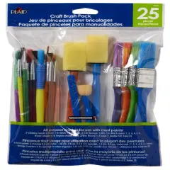 Plaid Craft Brush Pack 25/Pkg