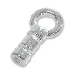 JewelrySupply Crimp Tube with Jump Ring Sterling Silver (1-Pc)