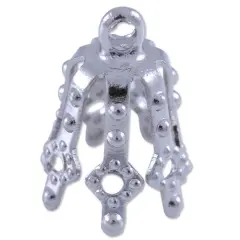 JewelrySupply Bell Caps Jewelry Findings - 12mm Silver Color (10-Pcs)