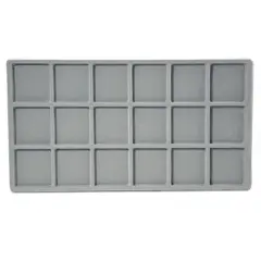 JewelrySupply Flocked Insert Standard Size 3x6 Grey