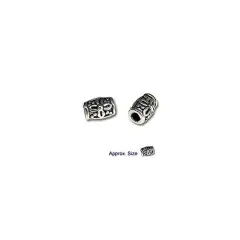 Designer Barrel Bead 7.5x11mm Nickel Plated (Package of 1)