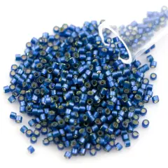 Miyuki Delica Seed Bead 11/0 Silver Lined Semi-Matte Cobalt