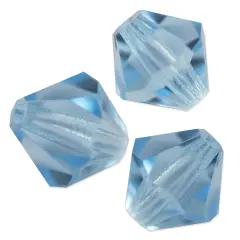 Preciosa Crystal Bicone Bead 3mm Aqua Bohemica (Package of 50)