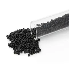 Miyuki Round Rocaille Seed Bead 15/0 Opaque Black