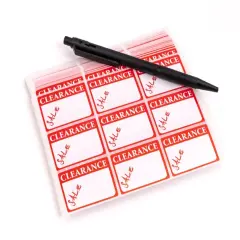 Red Rectangular Clearance Adhesive Labels for Retail Display (Package of 504)