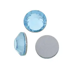 Preciosa Crystal VIVA12 Flat Back Rhinestone 6.5mm (SS30) Aqua Bohemica (Package of 20)