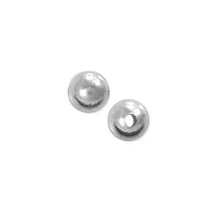 Round Bead 5mm Silver Plated (10-Pcs)