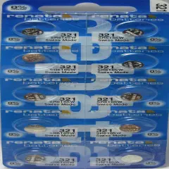 Renata 321 SR616SW SR616 D321 V321 SR65 GP321 LR65 Silver Oxide Mercury Free Electronic Batteries x 10