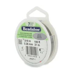 Beadalon Wire .015" 100ft Bright Silver 7 Strand